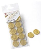 FLEUR DE LIS GOLD SELF-ADHESIVE FAUX WAX SEALS