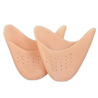 2 Pairs Soft Silicone Metatarsal Covers Gel Pointe Ballet Dance Shoe Pads Toe Protector with Breathable Hole Ballet Pointe Cushion(Skin)