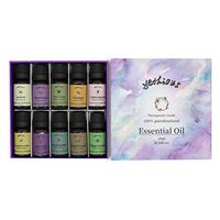 Yethious Top 10 Essential Oils Set, 100% Pure Organic Therapeutic Grade-Lemon,Rosemary,Tea Tree,Orange,Lemongrass,Frankincense,Lavender,Eucalyptus,Sandalwood,Peppermint Aromatherapy Gift Oils Kit
