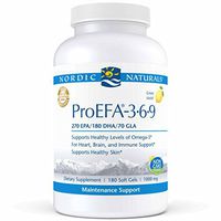Nordic Naturals ProEFA 3-6-9 - Fish Oil and Borage Oil, 270 mg EPA, 180 mg DHA, 70 mg GLA, 180 mg Oleic Acid, Balance of Omegas 3, 6, and 9 for Heart, Brain, and Immune Health*, 180 Soft Gels