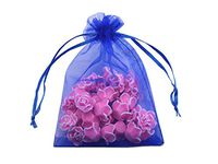 8 x 12 Inch 100 Drawstring Bags Gold Silver Fabric Jewelry Gift Pouch Candy Pouch Wedding Favors (Royal)