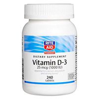 Rite Aid Pharmacy Vitamin D-3, 25mcg (1000 IU) Tablets - 240 Count