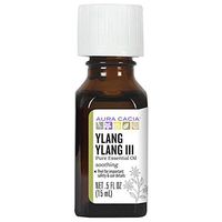 Aura Cacia 100% Pure Ylang Ylang III Essential Oil | GC/MS Tested for Purity | 15 ml (0.5 fl. oz.) | Cananga odorata