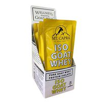 MT. CAPRA SINCE 1928 ISO-GOAT WHEY | Pure Goat Whey Protein Isolate, High in BCAA, High in Leucine, Non GMO, No Hormones, Gluten Free, Unsweetened - 10 Packets