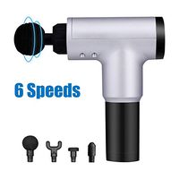 Konren Massage Gun, 6 Speeds Portable Massage Gun with 4 Massage Heads, Professional Deep Tissue Muscle Massager, Cordless Handheld Percussion Massage Tool