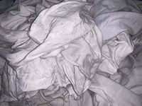 Lint Free White Knit Cotton Rags-Painter-Stainer-Oil-Dirt-All-Purpose Rags- Reclaimed T-Shirt Material 50 Pounds Box