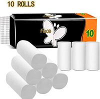 10 rolls of large capacity white rolls of Full-Sheet paper towels, high-grade soft 4-layer household paper towels, kitchen toilet paper towels in bulk