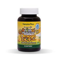 NaturesPlus Animal Parade Source of Life Omega 3 6 9 Junior - Lemon Flavor - 90 Softgels - Children's Fatty Acide Dietary Supplement - Non-GMO, Gluten-Free - 45 Servings