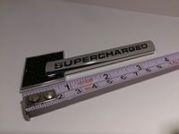 1 Piece - Supercharged - Carbon Fiber Chrome - Badge for Audi - Decal Emblem Car Sticker