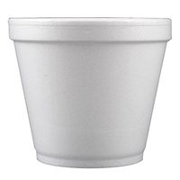 3-1/2" Diam 2-7/8" Ht 8Oz Squat White Foam Food Bowl - 1000 per case