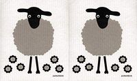 Jangneus Swedish Dishcloth/Sponge Cloth Eco-Friendly/Compostable Sheep Designs (2-Pk Big Sheep)