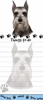 "Schnauzer Magnetic List Pads" Uniquely Shaped Sticky Notepad Measures 8.5 by 3.5 Inches