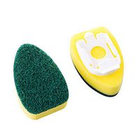 Kitchen Cleaning Brush Scrubber Refill Replacement Heads Washing Dish With Refill Liquid Soap Dispenser Dishwash And Clean sponge replacement core (2 x clean brush (without handle))