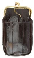 Eel skin Soft Leather Cigarette Case with Lighter Holder by Marshal