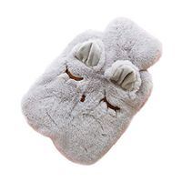 Raylans Hot Water Bottle with Plush Cover, Transparent Rubber Hot Water Bag for Hot & Cold Relief (Christmas Gift)