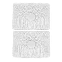 Travel Wristbands-1 Pair Anti-Nausea Wristbands Motion Sickness Wristbands for Travel Plane Bus (White)