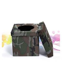 SKML96 Portable Toilet, Folding Storage Box Easy Transfers Bedside Commode Can Bear 100kg Outdoor Traveling Camping Car Portable Commode Trash Can