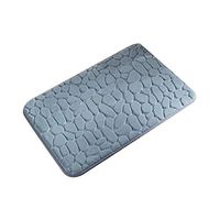 xmke96 Bathroom Coral Velvet Memory Foam Non-Slip Doormat Bathroom Floor Bath Mat Carpet Decoration Grey