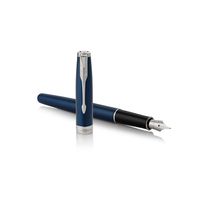 PARKER Sonnet Fountain Pen, Blue Lacquer with Palladium Trim, Fine Nib (1945363)
