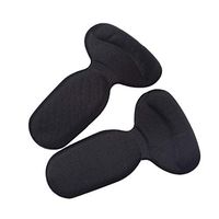 HugeDE 4 Pairs Heel Grips Liners Heel Stickers Cups Snugs Shoe Inserts Insoles Pads Cushion for Women Black