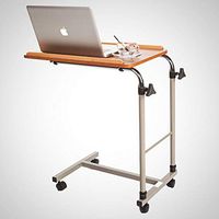 NESSTIC Adjustable Bed Table, Overbed Table with Wheels, Over Bedside Home Desk, Movable Sofa Side Table, Computer Desk for Reading, Eating, Bedridden, Elderly, Senior Patient Aid, Hospital Medical