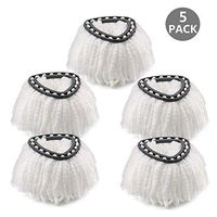 ESO 5 Pack Replacement Mop Head Compatible with OCedar Microfiber Spin Mop Refill Compatible with O-Cedar Clean Pad Mop Head Refill Fit O Cedar EasyWring Mop Easy Cleaning Mop Head Replacement