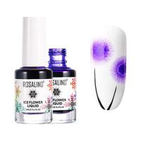 Elevin(TM) Rosalind Ice Flower Liquid System Snow FLA kes White Base Manicure Decoration (I)