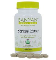 Banyan Botanicals Stress Ease - USDA Organic - 90 Tablets - Herbal Formula for Adrenal & Mood Support, Relief for Worry, Fatigue & Restlessness*