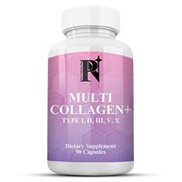 Pure Organic Multi Collagen+ (Type I, II, III, V, X) Highest Quality Collagen Peptides 90 Capsules Grass Fed Source Best Collagen Protein for Men & Women | Healthy Hair & Skin Joint Support Pack of 3