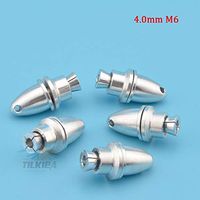 Jammas 5 pcs/lot 2mm/2.3mm/3mm/3.17mm/4mm/5mm/6mm RC Aluminum Bullet Propeller Adapter Holder for Brushless Motor Prop Dropship Nut - (Color: 4.0mm M6)