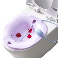 NANANA Sitz Bath Tub for Hemorrhoid Treatment, New Moms Postpartum Soaking After Natural Birth or Episiotomy for Perineal, Hemorrhoidal, Episiotomy Soak Relief, 39.7X36.7X20.5Cm,Purple