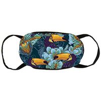 Women & Men Earloop Half Face Mouth Cover Mouth Covers Anti-Dust - Soft Windproof Camping Mouth Cover for Kids Youth Boys Girls (Hornbill Toucan Bird)