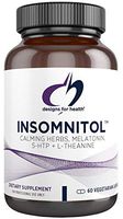 Designs for Health Insomnitol Capsules - Valerian, Melatonin, PharmaGABA + 5-HTP for Sleep Support (60 Capsules)