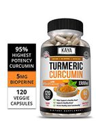 Kaya Naturals Turmeric Platinum, 120 Count Capsules, Bioperine, Premium Pain Relief & Joint Support with 95% Standardized Curcuminoids (120 Capsules)