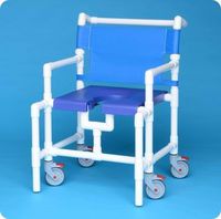 Oversize Shower Chair - SC8200OSBMSMM - Blue Molded Seat - Maroon Mesh Backrest