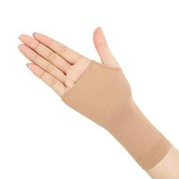 Spotbrace Medical Wrist Hand Support, 1 Pair Elastic Thin Palm Brace, Pain Relief Compression Sleeves for Wrist Swelling, Soreness, Loosing and Sprained Men Women(Nude)-Fit Both Hands-S