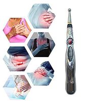 Acupuncture Massage Pen USB Fast Charging Meridian Energy Pulse Massage Pen with Multi-Faceted Massage Acupuncture Pen Nine Strengths for Relieve Muscle and Joint Pain,Silver