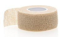 Medline Caring Self-Adherent Cohesive Wrap Bandage, Non-Sterile, Latex-Free, 1" x 5 yd, Tan (Case of 30)