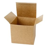LaRibbons 20Pcs Recycled Gift Boxes - 5 x 5 x 5 inches Brown Paper Box Kraft Cardboard Boxes with Lids for Party, Wedding, Gift Wrap