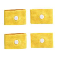 Meiduoduo 2 Pairs Anti-Nausea Wristbands Morning Sickness Motion Travel Sickness Wrist Bands Car Sea Plane, Nine color for choice (Yellow)