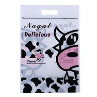 UINKE 50 Pcs Cartoon Cow Self Sealing Cello Cellophane Gift Treat Bags for Bakery, Cookies, Biscuit, Candies, Dessert, Christmas, Buddies Holiday,2#