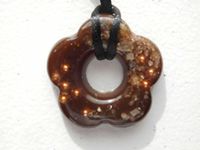 Red Sun PF-15 Necklace Orgone Generator Energy Accumulator 528Hz/7.83Hz/Advance Harmonics Many Beautiful Ingredients and Colors!! (Power Flower, Red Sun PF-15)