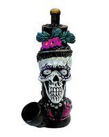 Mardi Gras Sugar Skull Smoking Pipe - Handmade Tobacco Pipe - Hand Pipe - New Orleans - NOLA- Voodoo - Day of The Dead - Dia de Los Muertos