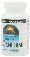 Source Naturals L-Ornithine Free Form Amino Acid Supplement For Muscle Support - 50 Capsules