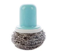 Metal Scouring Pads Kitchen Scrubber Cleaning Washing Tool dishwashing Scourer with Handle?Blue