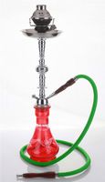 1 hose 23" Zalameh Red Hookah Shisha Nargila water glass vase pipes smoke sale