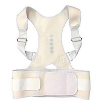 RZDJ Posture Corrector Magnetic Therapy Brace Shoulder Back Support Belt for Men Women Braces Supports Belt Shoulder Posture (Color : White, Size : XXL)