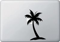 Yadda-Yadda Design Co. Palm Tree Moon - Laptop Vinyl Decal Sticker - Copyright (4.5" w x 6.5" h) (Black)