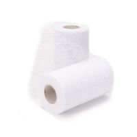 Haperlare None 6 Inch x 25 Yards Vintage Ribbon Netting White Fabric Tulle Rolls for Lace Table Runner Chair Sash DIY Wedding Party Bridal Shower Decorations