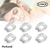 Clipple Silicone Magnetic Anti Snore Transparent Silicone Stop Snoring Device Silicone Nose Clip Tools Professional Relieve Snore Mini Comfortable Sleep Sleeping Aid (6 Pack)
